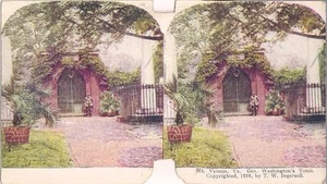 1898 R R Whiting T W Ingersoll 2 Sided Stereoview Washington's Tomb & Restaurant - Picture 1 of 2