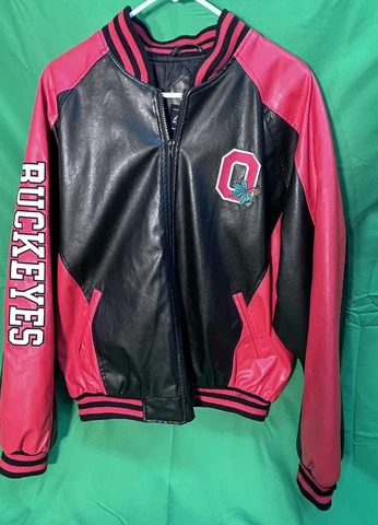 Steve and Barry’s Ohio State Buckeyes Bomber Varsity Jacket Men’s L Cover