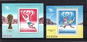 Romania 1978 sheet Soccer/Football stamps (Michel Block 149/50) MNH - Picture 1 of 1
