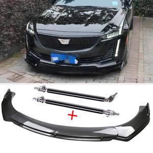 For Cadillac Escalade Universal Front Bumper Lip Spoiler Splitter Carbon Fiber