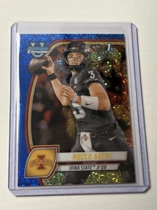 2024 Bowman Chrome University Rocco Becht Blue Mini Diamond Refractor #/175 - Picture 1 of 2