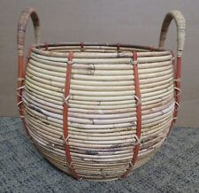 Opalhouse Designed with Jungalow 14"X13" Round Natural Rattan Basket w/ Handles