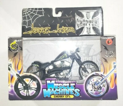 Vintage Jesse James Cherry CFL Muscle Machines NIB 2003 Funline toy motorcycle  - Image 1 of 4