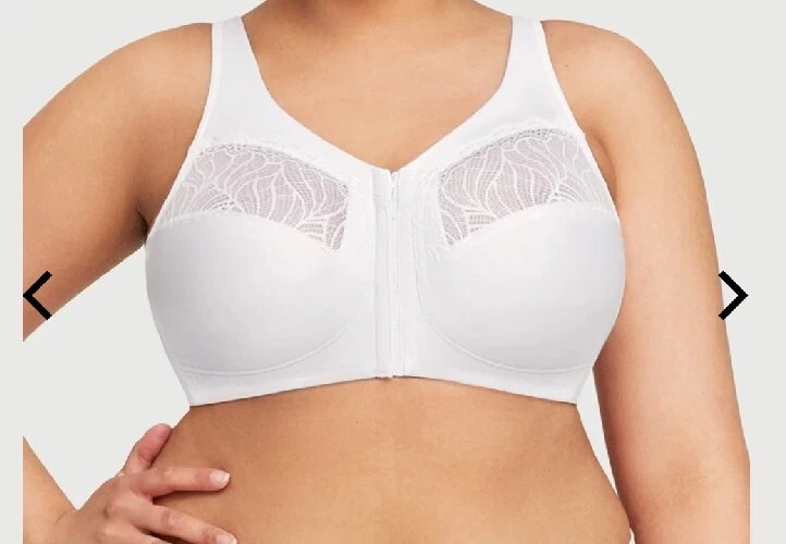 Sutiã Glamorise Tamanho 54DD Formato Natural Fecho Frontal Suporte Estilo Branco 1210   - Imagem 1 de 4