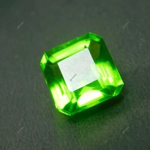 Forma A++Natura 8,15 Ct CUADRADO l Piedra Preciosa CERTIFICADA VERDE Color Peridoto. - Imagen 1 de 6