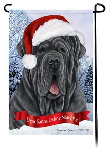Dear Santa, Define Naughty Garden Flag - Uncropped Blue Neapolitan Mastiff 090C - Picture 1 of 1