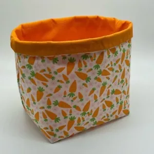 Handmade Easter Carrot Fabric Basket / Easter Decor / Easter Basket - Picture 1 of 3