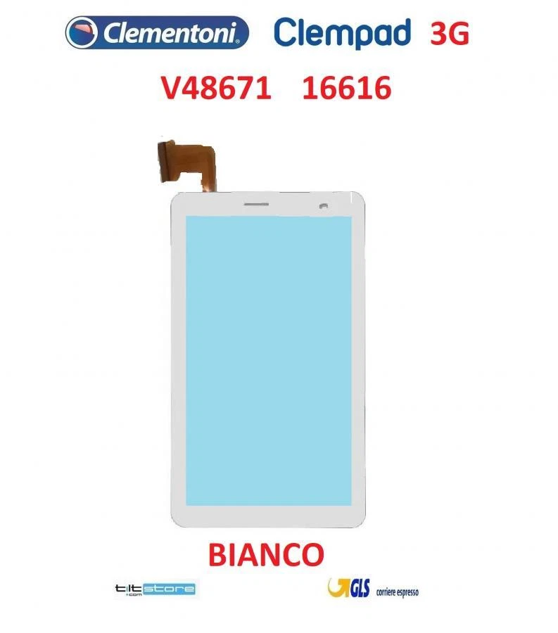 VETRO TOUCH SCREEN PER TABLET IL MIO PRIMO CLEMPAD V48671 16616 CLEMENTONI SCHER - Immagine 1 di 1