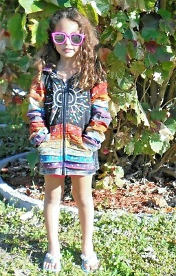 Rising International NEPAL Children's COLORFUL COTTON HOODIE Jacket - FAIR TRADE - Image 1 of 4