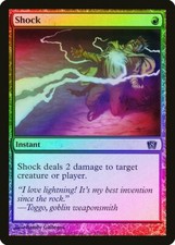 Shock FOIL 8th Edition HEAVILY PLD Red Common MAGIC THE GATHERING CARD ABUGames
