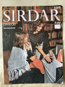 Sirdar knitting & crochet pattern 5558. Shawls 4 ply. Original. - Picture 1 of 3