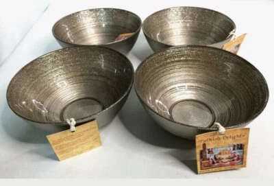 Искусство настольных ТУРЕЦКИХ ИЗЫСКОВ Золотые Бронзовые Блестящие Стеклянные Чаши Сделано в Турции - Изображение 1 из 3