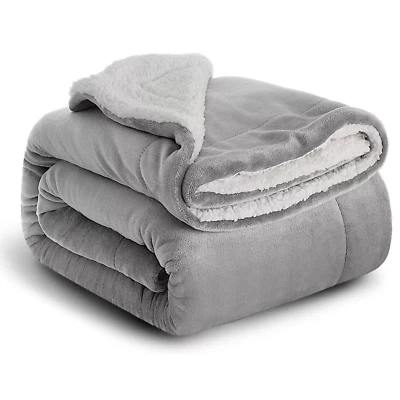 IMPERIAL ROOMS Sherpa Bed Blanket 480GSM Plush Blanket Fleece Reversible Blanket Utopia Bedding