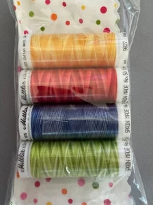 4 Mettler SILK FINISH COTTON Variegated Multi Embroidery Thread 109 yds #50 - Picture 1 of 1