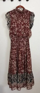Sm Dark Cottage Core Western Country Boho Coquette Tiered Cowgirl Rodeo Dress - Picture 1 of 16