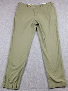 Brooks Brothers Hose Herren 38x30 Grün Milano Fit Baumwolle Leinenmischung Freizeit - Bild 1 von 15
