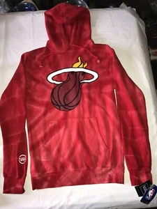 NWT New YR Y&R Red/White TIE-DYE MIAMI HEAT Logo NBA HOODIE Men's Adult size S - Picture 1 of 15