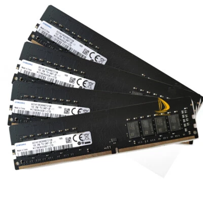 Samsung 4x 16GB 2RX8 PC4-2400T DDR4 19200MHz 288Pin UDIMM Desktop Memory RAM!` - Image 1 of 4