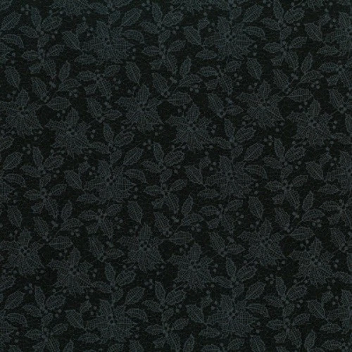 RJR Let it Sparkle 3494 004 Charcoal Poinsettia COTTON - Image 1 of 1