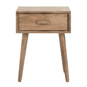 SAFAVIEH Storage Side Table 20.8" H X 11.8" W, Rectangle Wood Frame Desert Brown - Picture 1 of 9