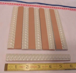 10 pcs. *Bone-Vanilla color: Ceramic Liner-Pencil-Sizzle Tiles; 5/8" X 6" Twist - Picture 1 of 12