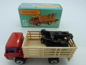 Boxed Matchbox Superfast 71 Cattle Truck Red Cab Twin Pack Model - Picture 1 of 6