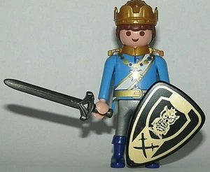 Playmobil Mittelalter Blauer Ritter Prinz König mit Eulenschild - C23 - Bild 1 von 3