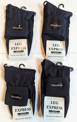 4 Пара ноги Express микрофибры лодыжки носки, цвет: черный, подходит обувь Sz 4-10, новый - Изображение 1 из 4