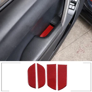 Alfombra de ranura de almacenamiento de puerta de fibra de carbono roja para Subaru Forester 2013-2018 - Imagen 1 de 17
