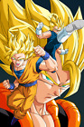 Dragon Ball GT Poster Goku & Vegeta SSJ4 w/Fusion 12inx18in Free Shipping