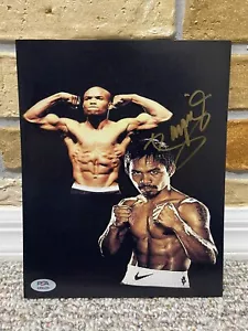MANNY PACQUIAO SIGNIERTES AUTO 8x10 BOXFOTO Timothy Bradley AUTHENTISCH PSA 271 - Bild 1 von 3