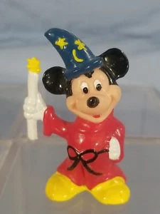 Vintage Walt Disney Productions Mickey Mouse Fantasia Wizard  Figure 2 1/4" - Picture 1 of 6