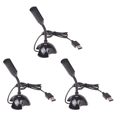 3X USB Microphone Web Flexible Noise Canceling Mic for  PC Computer Laptop4179 - Bild 1 von 4