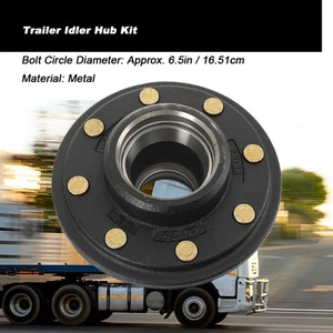 8 Lugs 6.5" Trailer Axle Kit For Cargo Boat Trailer Spindle 6.5in/16.51cm - Picture 1 of 16