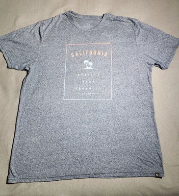 Rip Curl T-Shirt Mens XL Heathered Gray Short Sleeve Performance California Surf - Image 1 of 4