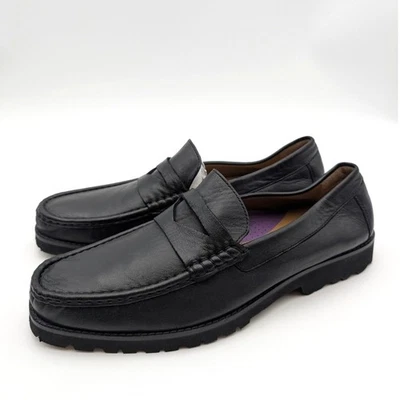 Mocassim Robert Zur Dillon Penny Masculino Couro Preto Tamanho US9M EU42 - Imagem 1 de 4