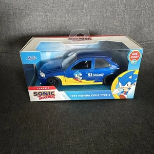 JADA HOLLYWOOD RIDES - SONIC THE HEDGEHOG *1997 HONDA CIVIC TYPE R* NEW! 8+ - Picture 1 of 11