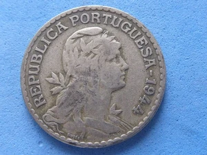 269) Portugal 1 Escudo 1944 Better Date - Low Grade £6.50 - Picture 1 of 2