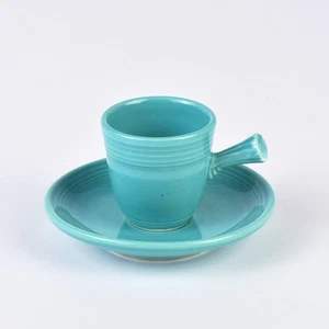 Fiesta Fiestaware AD After Dinner / Demitasse Cup and Saucer Turquoise Set - Picture 1 of 3