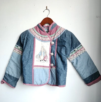 VTG Daisy Kingdom Quilted Child Jacket Beatrix Potter Bunny Prairie Cottagecore - Image 1 of 4