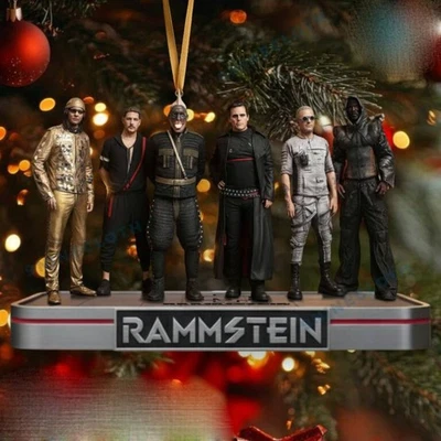 HANDMADE SALE! Rammstein Band Christmas Hanging Ornament 2d FLAT