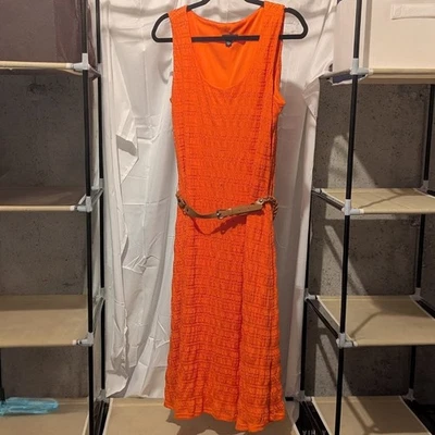 Vestido R&K naranja sin mangas con cinturón Foto 1 de 3