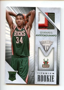 Parche de novato Panini Titanium Giannis Antetokounmpo 2013-14 #95 Prime 03/10 - Imagen 1 de 2
