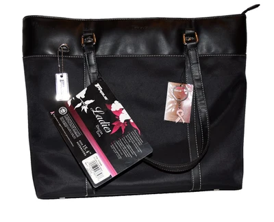 Targus черный нейлон и искусственная кожа 15 «ноутбук компьютер Deluxe сумка с короткими ручками новый с Ярлыками - Изображение 1 из 4