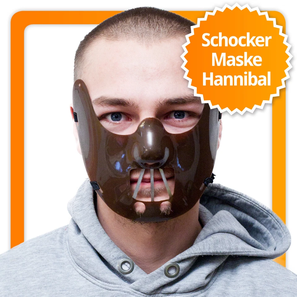 Beißer Maske für Halloween, Karneval & Horry Party für den Hannibal Lecter Look! - Bild 1 von 4
