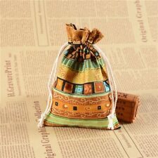 20x Ethnic Drawstring Jewelry Pouch Mini Small Cloth Favor Bag Party Mixed Color