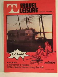 Travel Leisure Magazine August 1971 RV Lakeside Holidaire Camper Recreational... - Picture 1 of 1