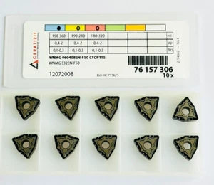 CERATIZIT Turning Insert WNMG060408EN-F50 CTCP115 ORIGINAL NEW 10 pcs. - Picture 1 of 4