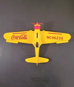COCA COLA Airplane Bank ERTL NC46239 DIE CAST COLLECTIBLE Yellow and Red - Picture 1 of 7