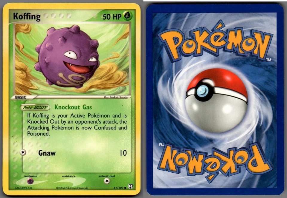 2004 Pokemon, EX Team Rocket Returns, #61/109 Koffing, Common - Image 1 of 1